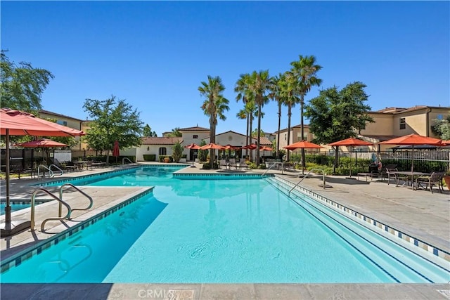 view of pool with a patio