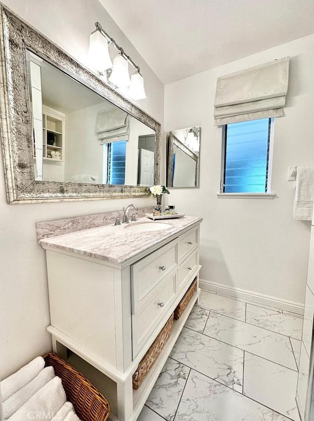 bathroom featuring vanity