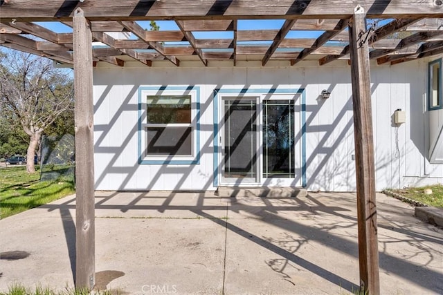 view of patio with a pergola