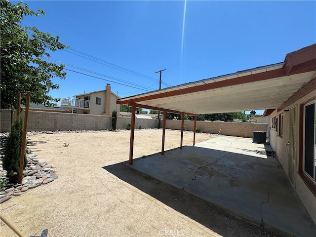 view of patio with central air condition unit