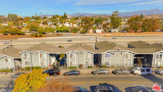 exterior space featuring a mountain view