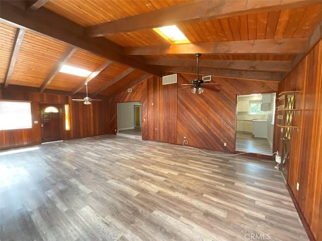 bonus room with wooden ceiling, hardwood / wood-style floors, and vaulted ceiling with beams