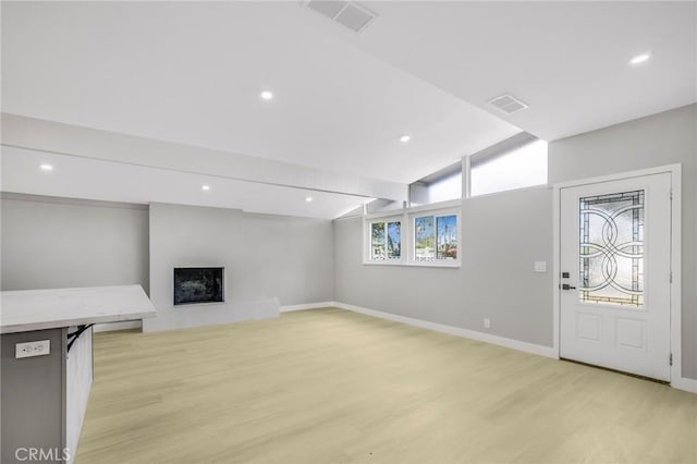 interior space featuring light hardwood / wood-style floors