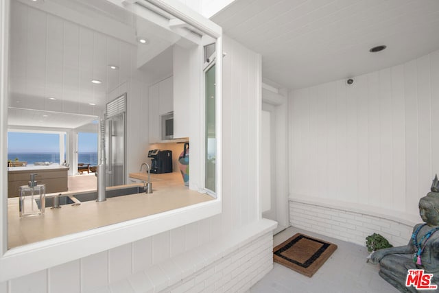 bathroom with sink and tile patterned floors