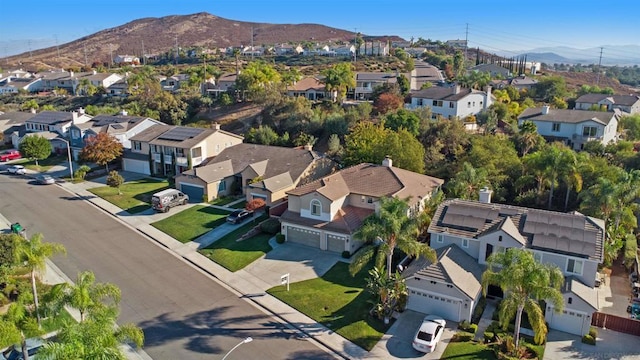 aerial view featuring a mountain view