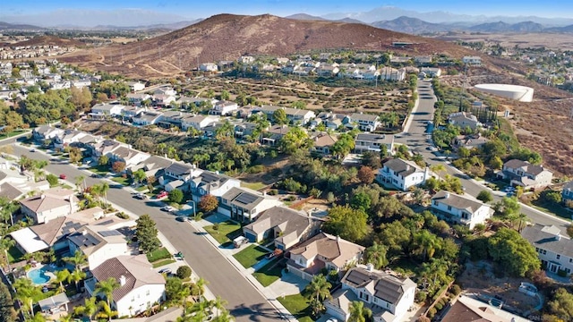 bird's eye view featuring a mountain view