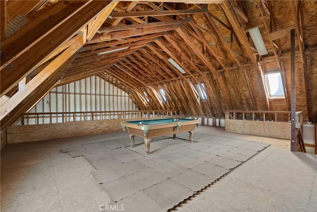 view of attic