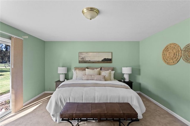 view of carpeted bedroom