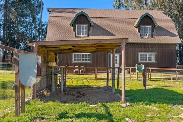 view of horse barn