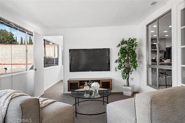 view of carpeted living room