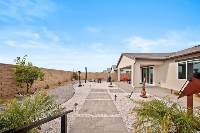 view of patio / terrace with a fenced backyard