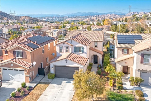 aerial view featuring a mountain view