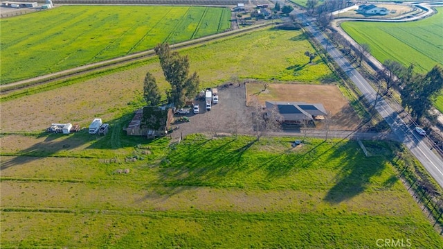 bird's eye view with a rural view