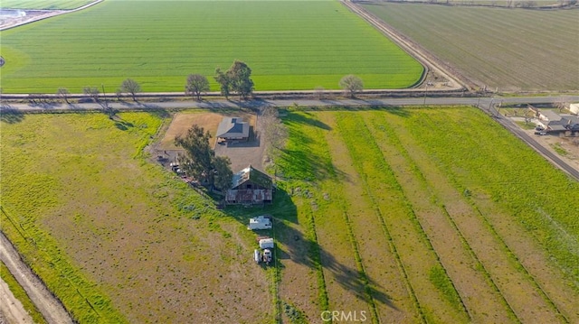 aerial view featuring a rural view