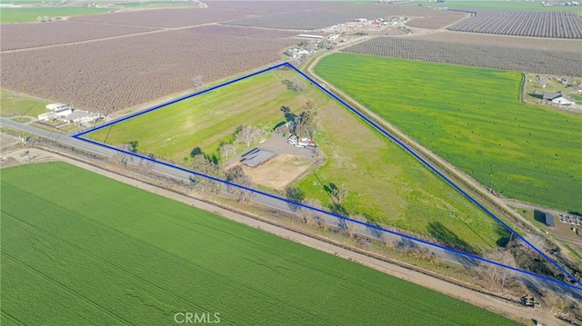 bird's eye view with a rural view