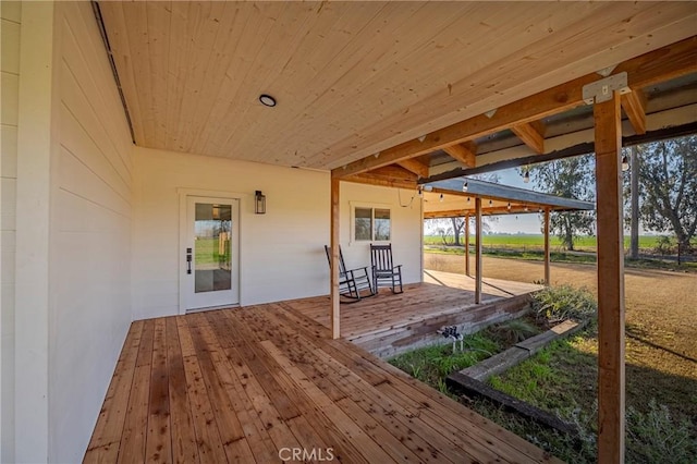 view of wooden deck