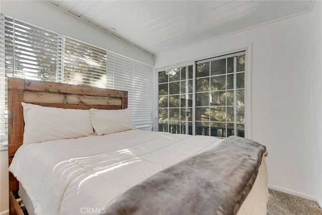 bedroom with carpet floors