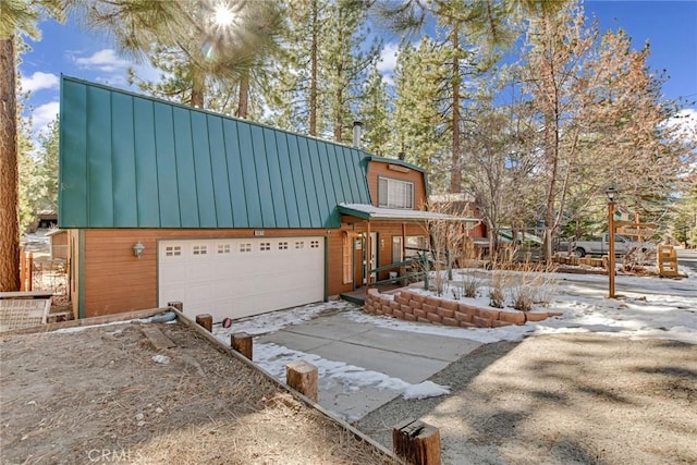 view of property with a garage