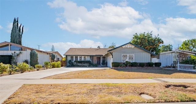 view of single story home