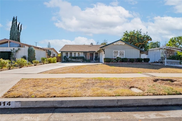 view of single story home