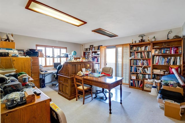 carpeted office featuring a healthy amount of sunlight