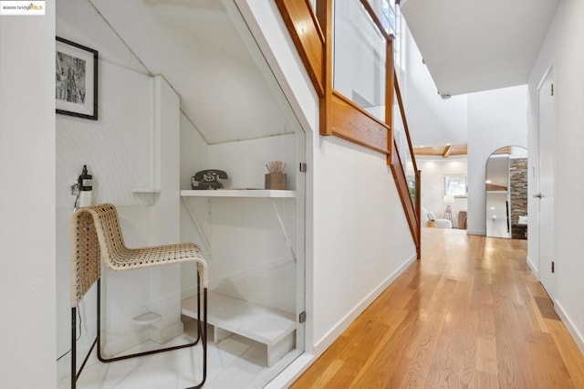 interior space featuring light hardwood / wood-style floors