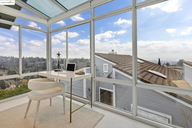 sunroom with a healthy amount of sunlight