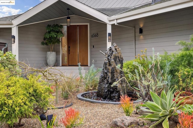 view of doorway to property