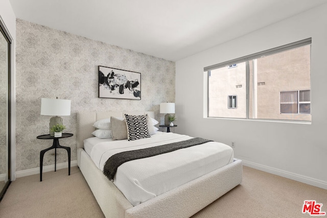 view of carpeted bedroom