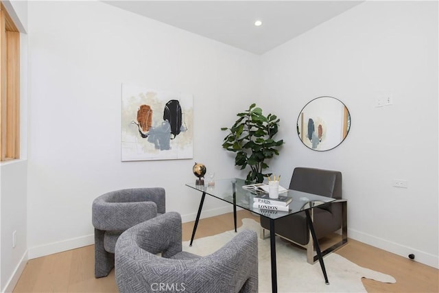 2456 Loy Ln, Los Angeles, CA 90041 - office space with baseboards, recessed lighting, and wood finished floors