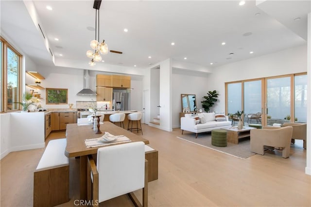 2456 Loy Ln, Los Angeles, CA 90041 - dining room featuring recessed lighting and light wood-style floors