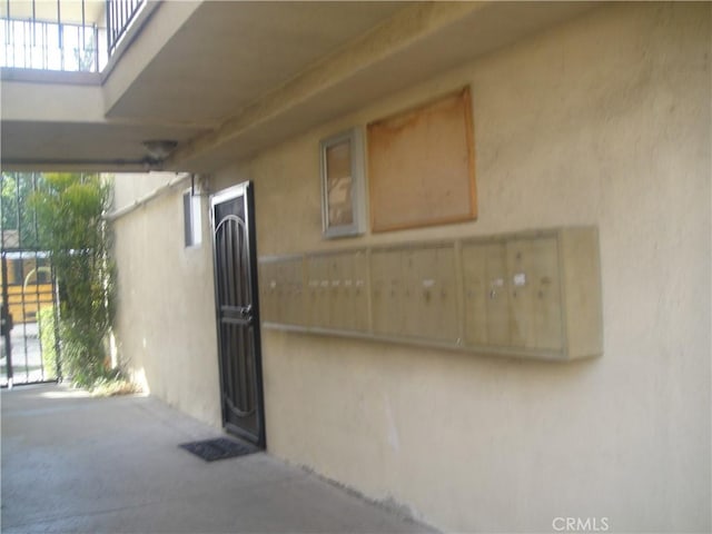 exterior space with stucco siding