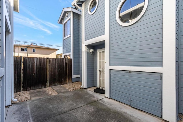 view of home's exterior with a patio