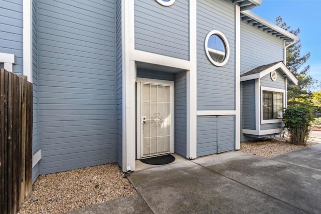 view of doorway to property