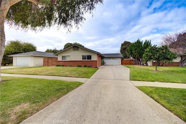 ranch-style house with a front yard