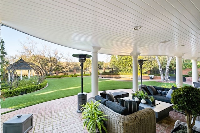 view of patio / terrace featuring outdoor lounge area