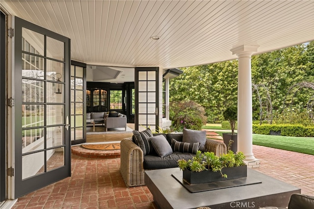 view of patio / terrace with an outdoor hangout area