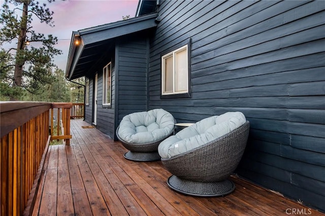 view of deck at dusk