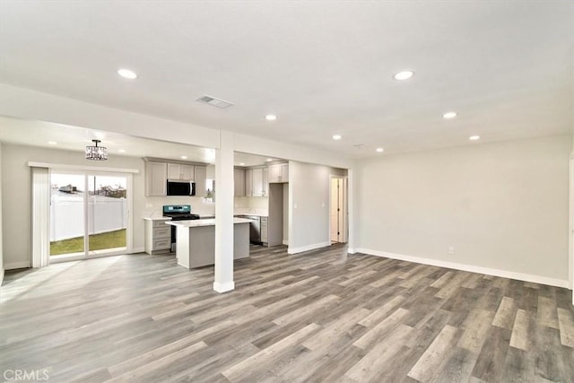 interior space with hardwood / wood-style flooring