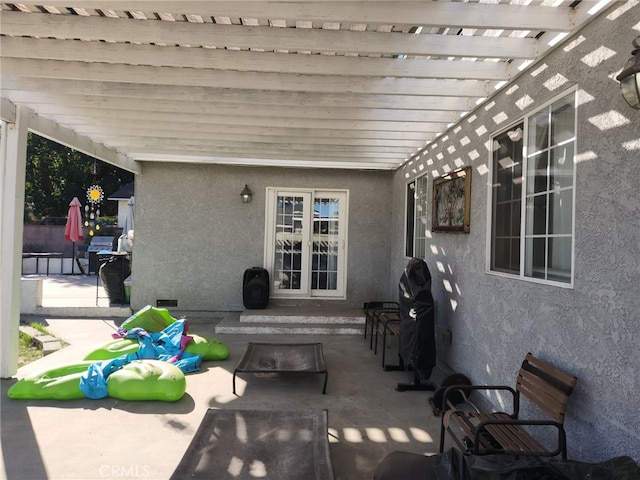 view of patio / terrace with a pergola