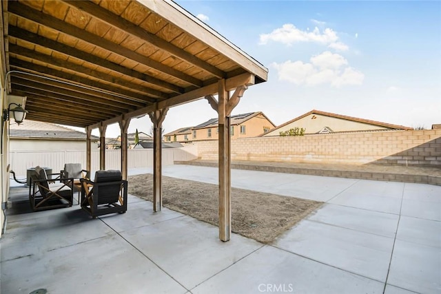 view of patio / terrace with an outdoor hangout area