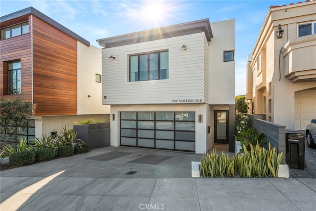 contemporary house with a garage