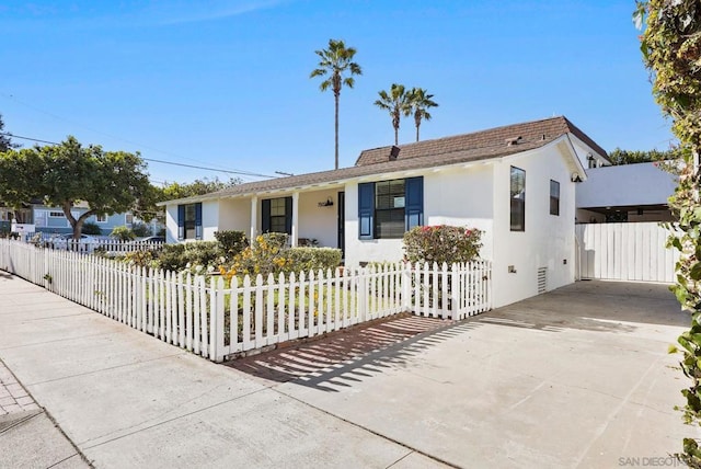 view of ranch-style home