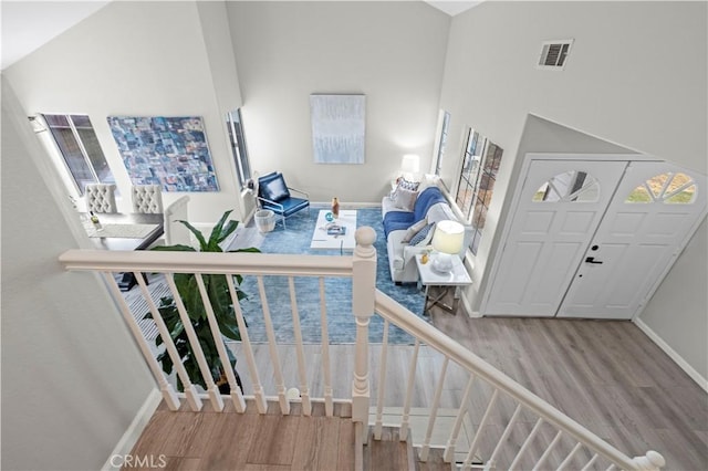 entryway featuring hardwood / wood-style floors