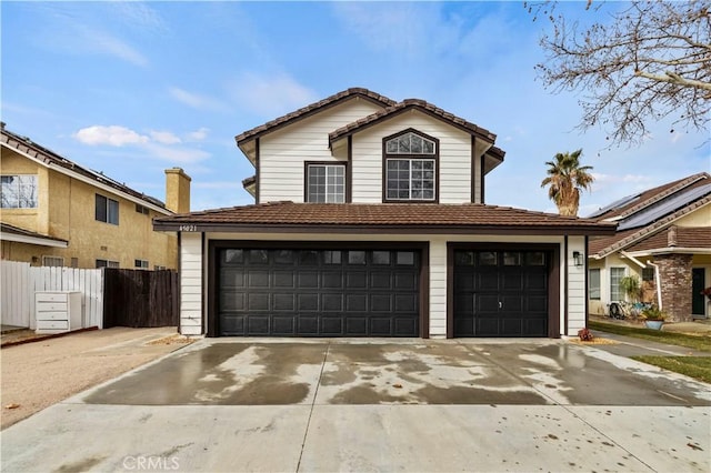 view of front of home featuring a garage