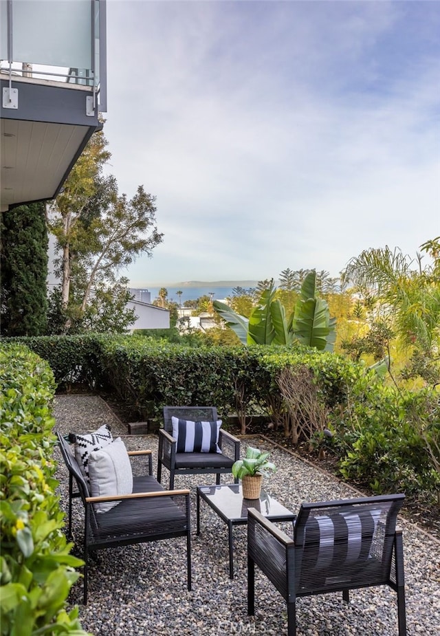 view of patio with an outdoor hangout area