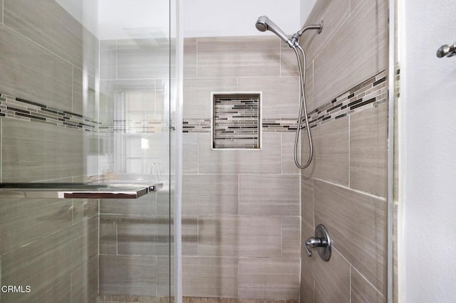 bathroom featuring walk in shower