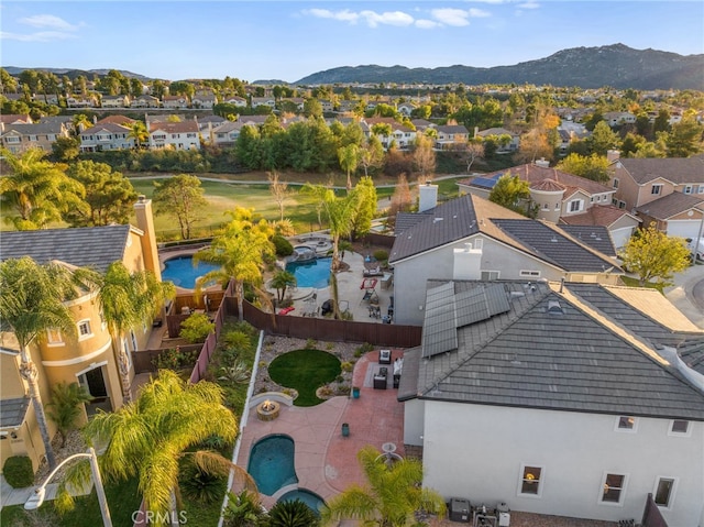 aerial view featuring a mountain view