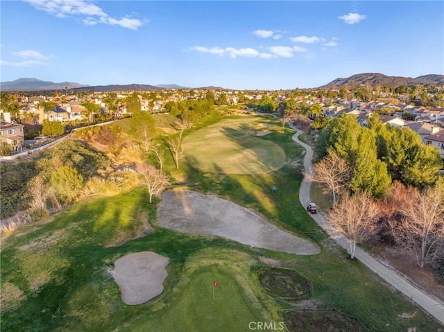 aerial view featuring a mountain view