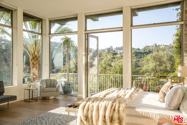 view of sunroom